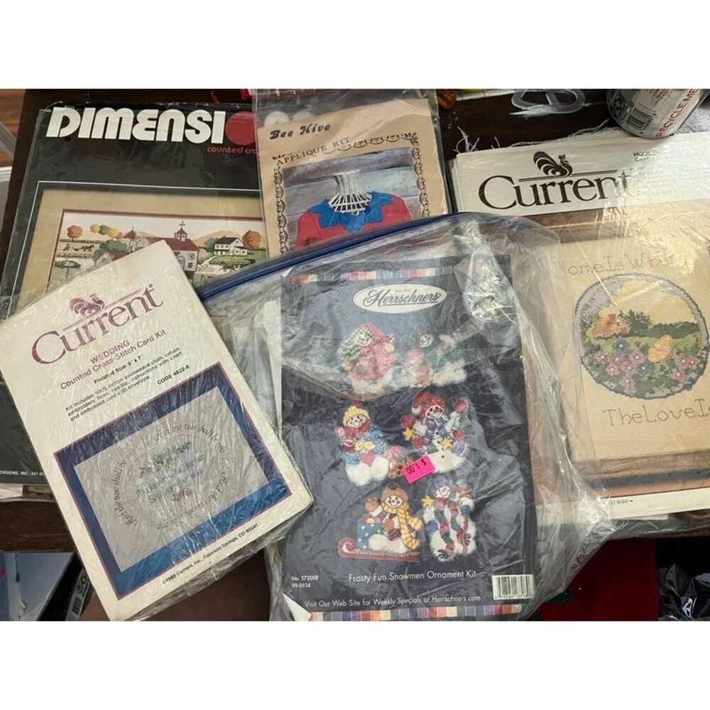 Vintage Current, Herrschners, & Dimensions Counted Cross-Stitch and Applique Kit